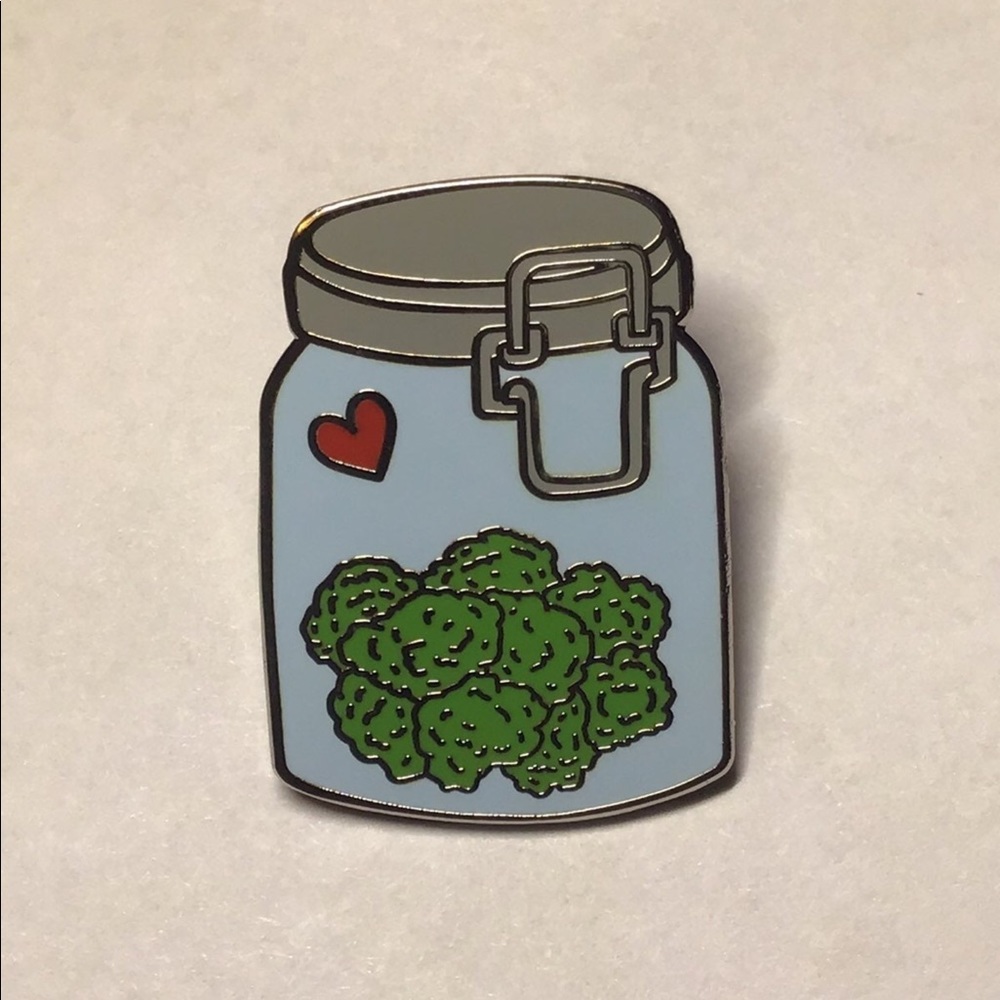 NUG JAR LOVE weed marijuana hat jacket pin